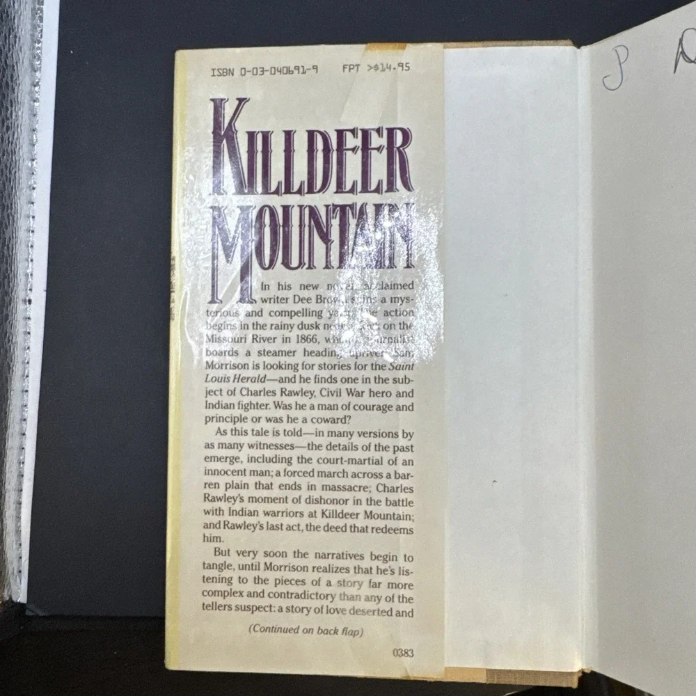 Killdeer‎ Mountain by Dee Alexander Brown,  1st edition hardcover